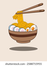 Ramen is a delicious Japanese food.