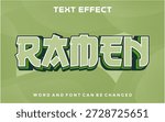 Ramen editable text effect	 template