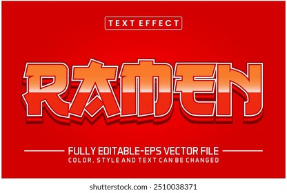 Fuente Ramen Efecto de texto editable