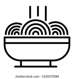 Ramen food icon. Outline ramen food vector icon for web design isolated on white background