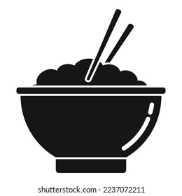 Ramen food icon simple vector. Bowl noodle. Chinese soup