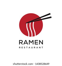 ramen food restaurant vector icon logo design