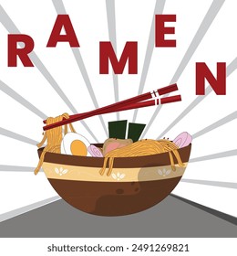 ramen food vector. Japanese food. Asian cuisine