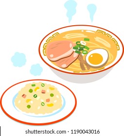 Ramen and fried rice