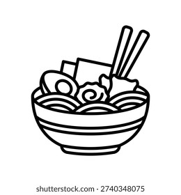 Ramen Icon with Line Style