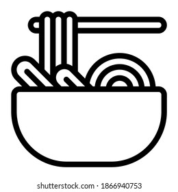 Rāmen-Symbol mit Rahmenstil. Geeignet für Webdesign, Logo, App und i.
