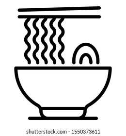  ramen icon. Outline  ramen vector icon for web design isolated on white background