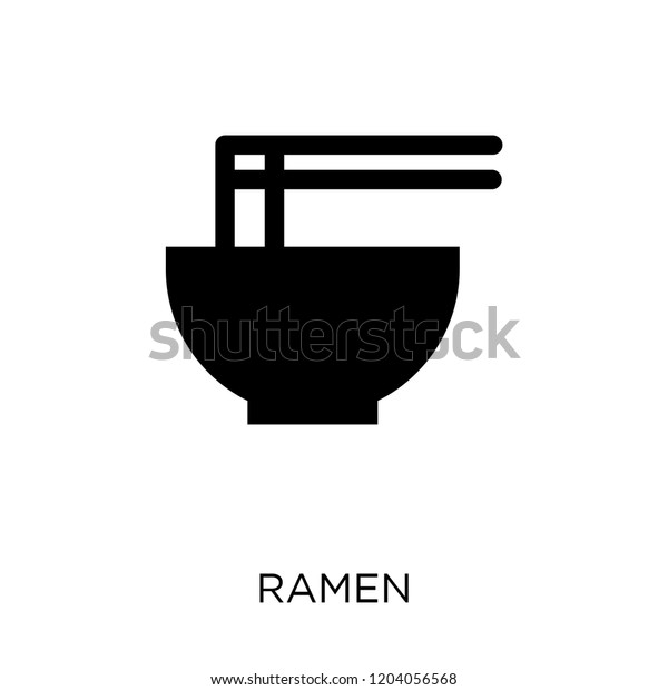 ラーメンのアイコン レストランコレクションのラーメンシンボルデザイン 白い背景に簡単なエレメントのベクターイラスト のベクター画像素材 ロイヤリティフリー