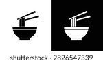 Ramen icon thin line pictogram pack. EPS10