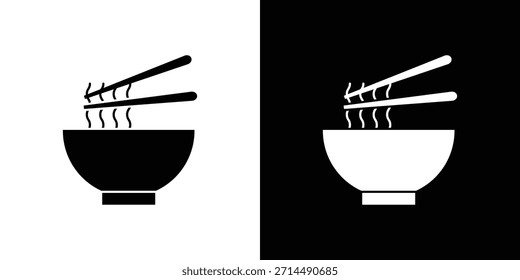 Ramen icons vector silhouette design. Vector flat graphic design illustration.