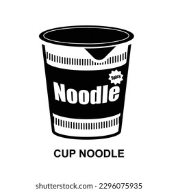 Ramen instant cup noodle icon isolated on background vector illustration.