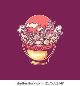 Ramen Japan Illustration For Merchandise