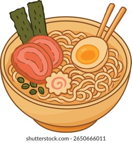 Vector de ilustración de aislamiento de ramen Japan