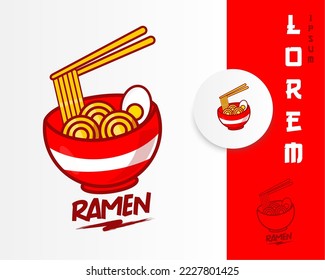 
Ramen logo design concept banner