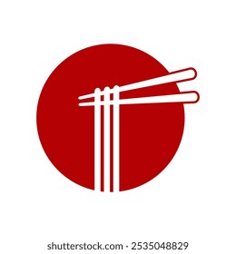 Ramen logo design emblem. Japanese food logo stock vector illustration