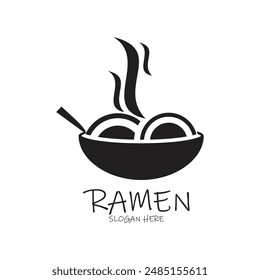 Ramen logo design simple concept Premium Vector