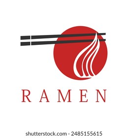 Ramen logo design simple concept Premium Vector