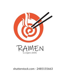 Ramen logo design simple concept Premium Vector