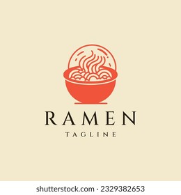 Ramen logo design vector illustration