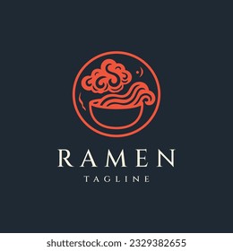 Ramen logo design vector illustration