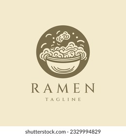 Ramen logo design vector illustration