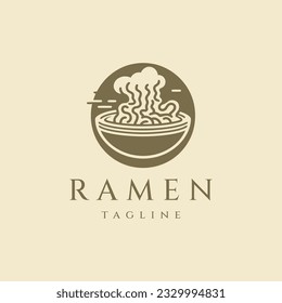 Ramen logo design vector illustration