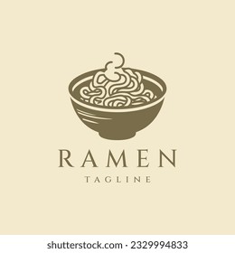 Ramen logo design vector illustration