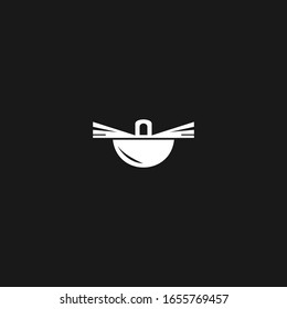 Ramen logo Icon template design in Vector illustration .