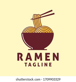 Ramen logo template, Suitable for restaurant and cafe logo