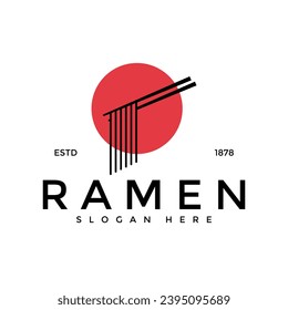 ramen logo template vector illustration design, japanese noodle