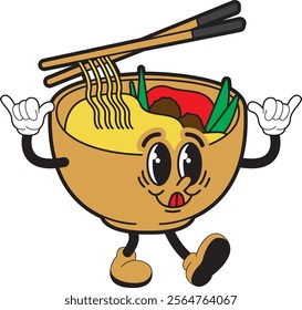 RAMEN MASCOT VINTAGE CARTOON RETRO