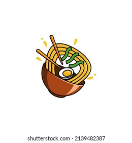 ramen media logo design template