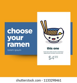 Ramen Menu Design Interface