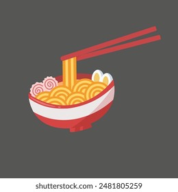 Ramen Noodle food in vector design.