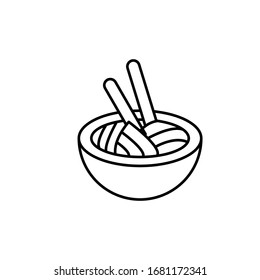 Ramen noodle icon vector design template
