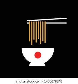 ramen noodle illustration design vector