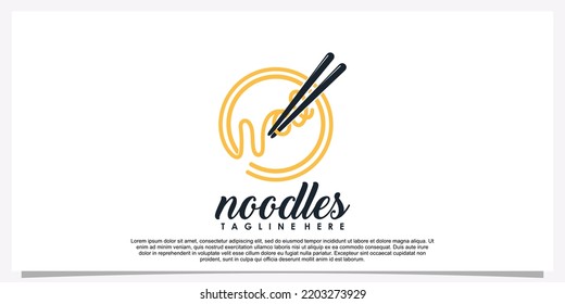 Ramen noodle logo design illustration for restaurant icon with creative element Premium Vector Part 10