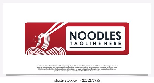 Ramen noodle logo design illustration for restaurant icon with creative element Premium Vector Part 4