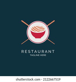 ramen noodle logo design template for brand restaurant or company and other