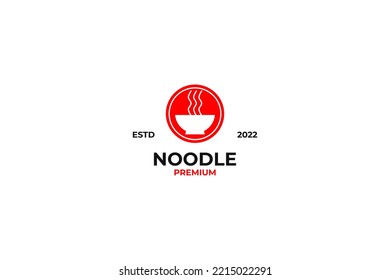 Ilustración vectorial de diseño de logotipo de fideos de Ramen