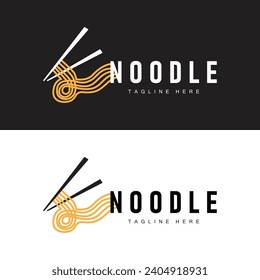 Ramen noodle logo simple noodle and bowl design inspiration chinese food template illustration