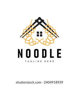 Ramen noodle logo simple noodle and bowl design inspiration chinese food template illustration