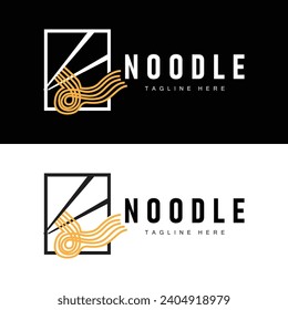 Ramen noodle logo simple noodle and bowl design inspiration chinese food template illustration