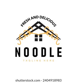 Ramen noodle logo simple noodle and bowl design inspiration chinese food template illustration