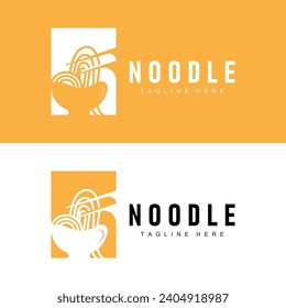 Ramen noodle logo simple noodle and bowl design inspiration chinese food template illustration