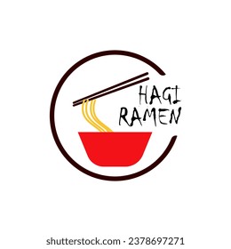 Ramen Noodle Restaurant Logo Vector