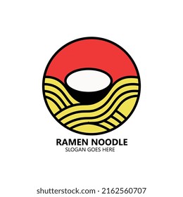 diseño de logotipo sencillo en el restaurante ramen noodle