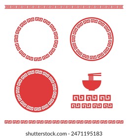 Ramen Noodle Vector Logo Set