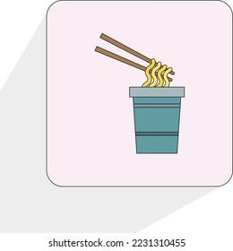 ramen noodles, can be used for icons