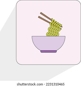 ramen noodles, can be used for icons